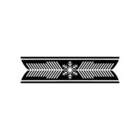 Minimalist Snowflake Ribbon For Winter Season vector