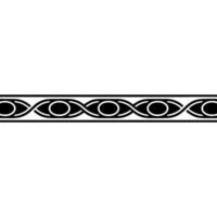 Geometric Border Black And White Swirl Pattern vector