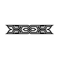 Minimalist Geometric Ornament In Black And White Decorative vector