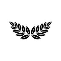 Minimalist Laurel Wreath On White Triumph, Victory, Element vector