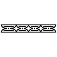 Geometric Border In Black White, Decorative Pattern vector