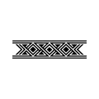 Geometric Border Black And White Ornament For Use vector