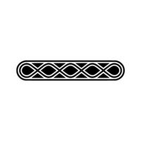 Geometric Black And White Decorative Border, Minimalist Style vector