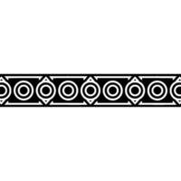 Black White Geometric Border Pattern On Gradient Background vector