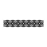 Geometric Border Pattern In Black And White Minimalist vector