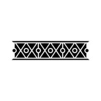 Geometric Ornament, Black And White Border, Minimalist vector