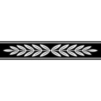 Elegant Laurel Wreath Border, Black And White vector