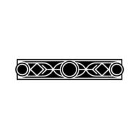Geometric Border Element, Black And White, Art Deco Style, Illustration vector