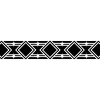 Geometric Black Diamond Border, Art Deco Element vector