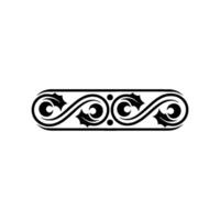 Minimalist Ornamental Black Border On White Background vector
