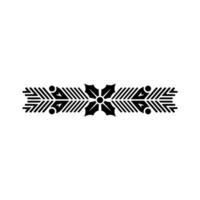 Minimalist Christmas Border Holly Fir Branch Ornament vector
