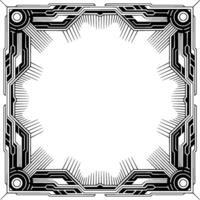 Art Deco Frame With Geometric Black And White Border vector
