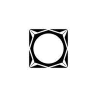 Geometric Abstract Black And White Circle Square vector