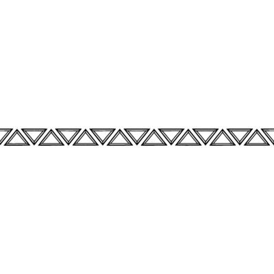 Minimalist Triangle Border On White, Clean, Decorative Element