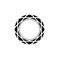 Geometric Black Circle With Pattern On White Background Abstract vector
