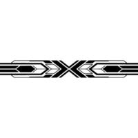 Geometric Art Deco Border Black White Element - Abstract vector