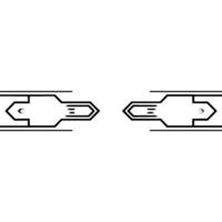 Abstract Arrow Futuristic Minimalist On White vector