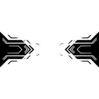 Abstract Tech Background Black And Silver Geometric On White vector