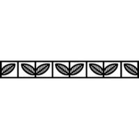 Geometric Black Leaf Border On Gradient Background vector