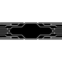 Tech Border, Digital Circuitry, Modern Minimalist Style vector