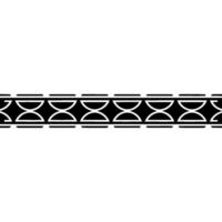 Geometric Border Pattern In Black On White, Minimalist vector