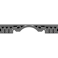 Abstract Architectural Border In Black And White vector