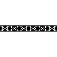 Geometric Black And White Border, Minimalist Ornament - Pattern vector