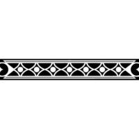 Decorative Black And White Border Ornament On White Background vector