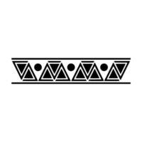 Geometric Black And White Border With Triangles And Dots vector