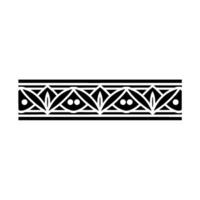 Decorative Black And White Border Element, Geometric Pattern vector