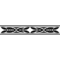 Minimalist Black And White Patterned Border vector