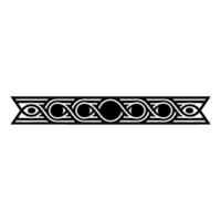 Decorative Celtic Knotwork Border Element On White Background, Minimalist vector