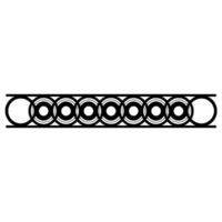 Abstract Geometric Circle Border, Black White, Minimalist vector