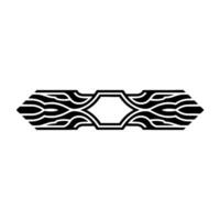 Geometric Abstract Element Black And White Ornamental Border vector