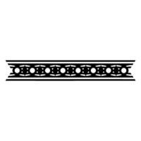 Geometric Border Element Black White Decorative vector