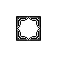Minimalist Black White Decorative Frame Geometric, Elegant vector