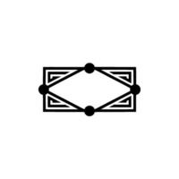 Abstract Geometric Modern Black White vector