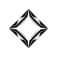 Geometric Black White Diamond Pattern, Abstract Minimalist vector