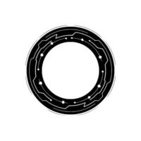 Abstract Circuit Board Ring On Gray Background vector
