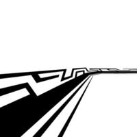 Abstract Black White Path Geometric Lines Perspective vector