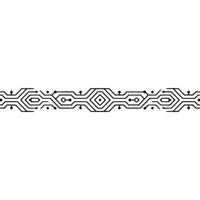 Minimalist Circuit Board Pattern With Glowing Accent