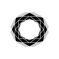 Geometric Black And White Abstract Shape For Branding Decor vector