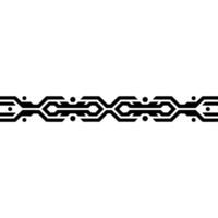 Minimalist Geometric Pattern In Black Modern Border vector