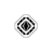 Geometric Diamond With Futuristic Minimalist vector