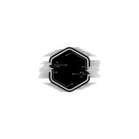 Tech Hexagon Badge Modern Minimalist, Abstract vector