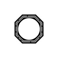 Geometric Black Frame On White, Minimalist Abstract Art vector