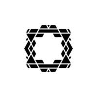 Modern Geometric Star Of David, Minimalist Abstract vector