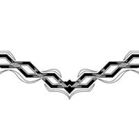 Geometric Abstract Ornament, Black White vector