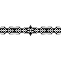 Geometric Black Ornamental Border On White Background vector