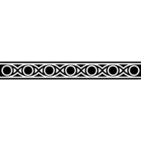 Geometric Black White Border On White Background, Decorative Element vector